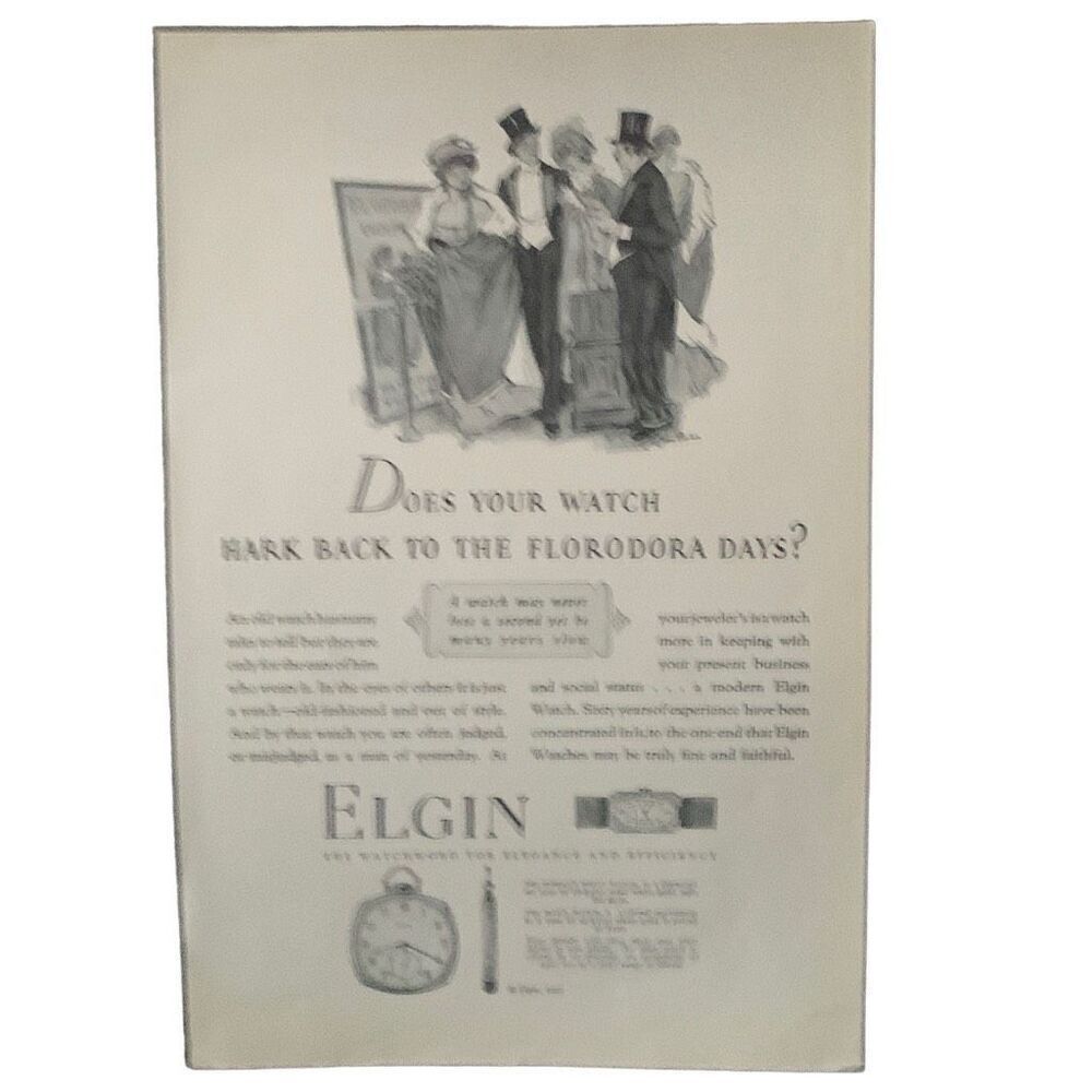 Vintage 1927 Elgin Watch Florodora Days Ad Advertisement